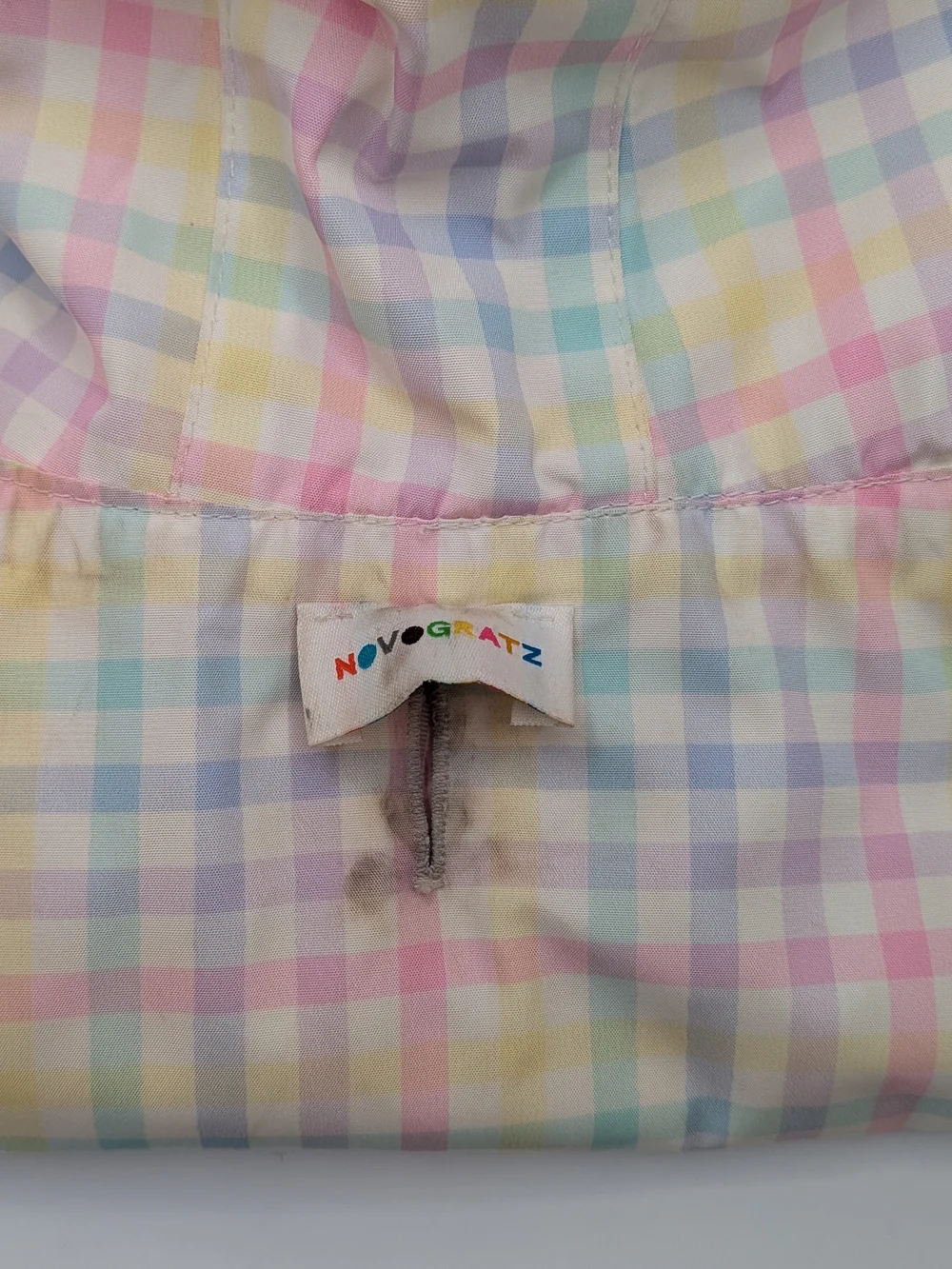 Novogratz Reversible Dog Raincoat Jacket Pastel Plaid Pink Medium M